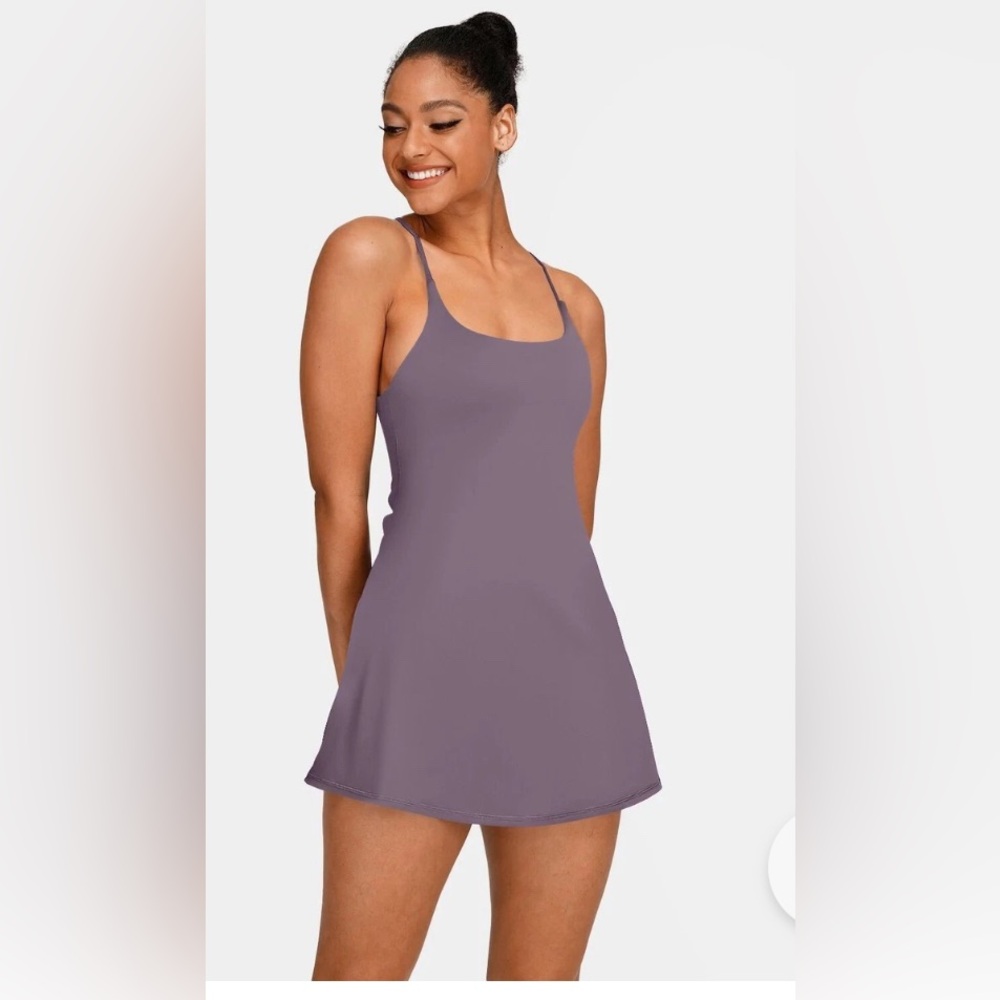 HALARA Backless Twisted Active Dress-Easy Peasy Tulip Purple Size M